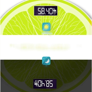Digital Body Weight Bathroom Scale Green Lemon Shape LCD Backlight Display High Precision Measurements With Automatic Switching Machine