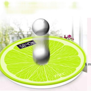 Digital Body Weight Bathroom Scale Green Lemon Shape LCD Backlight Display High Precision Measurements With Automatic Switching Machine